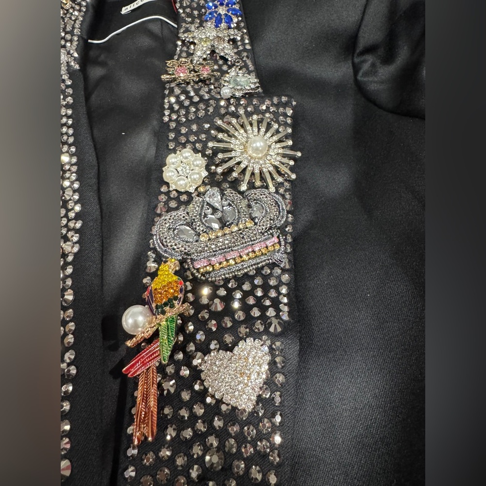 Alice Olivia ELNA EMBELLISHED BLAZER $1295 New - Picture 12 of 12
